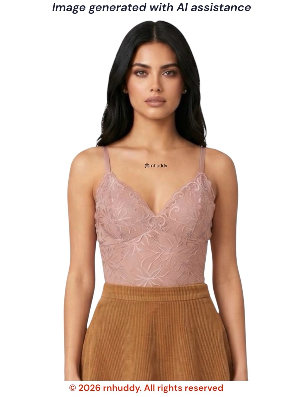 NWOT Yitty x Fabletics 2X mink shade lace bodysuit - Picture 1 of 10